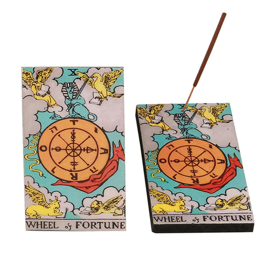 WHEEL OF FORTUNE TAROT CARD INCENSE HOLDER