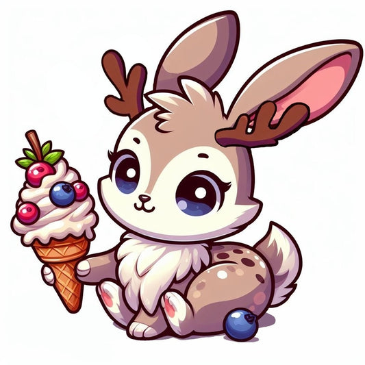 JACKALOPE AND ICE CREAM STICKER