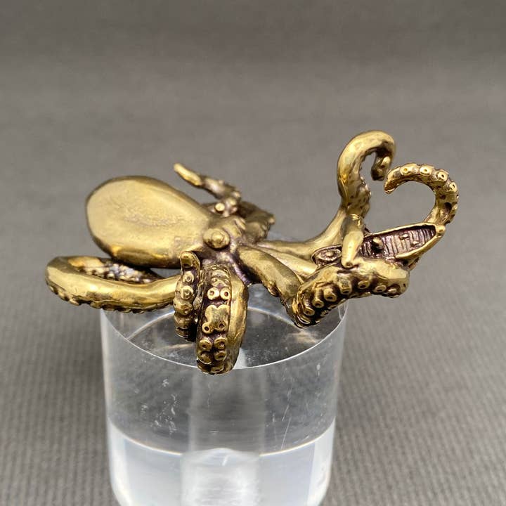 MINIATURE BRASS OCTOPUS