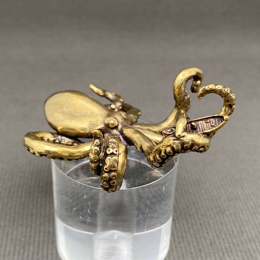 MINIATURE BRASS OCTOPUS