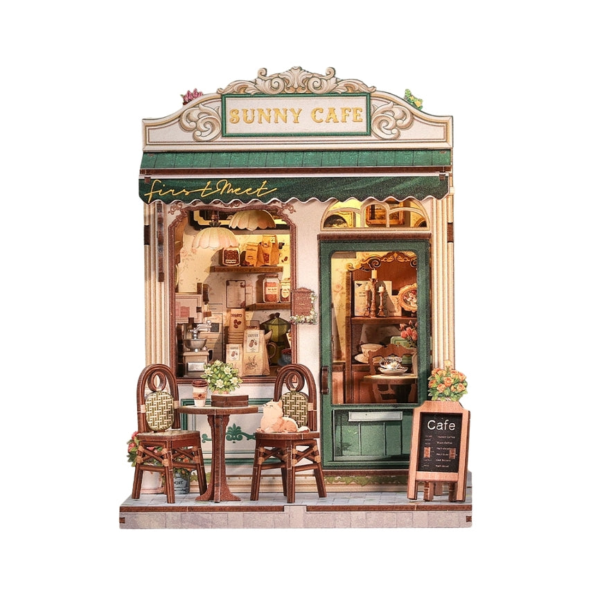 SUNNY CAFE MINIATURE BOOK NOOK KIT