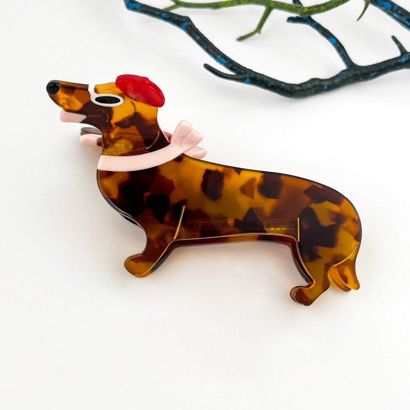 PARISIAN DACHSHUND HAIR CLAW CLIP