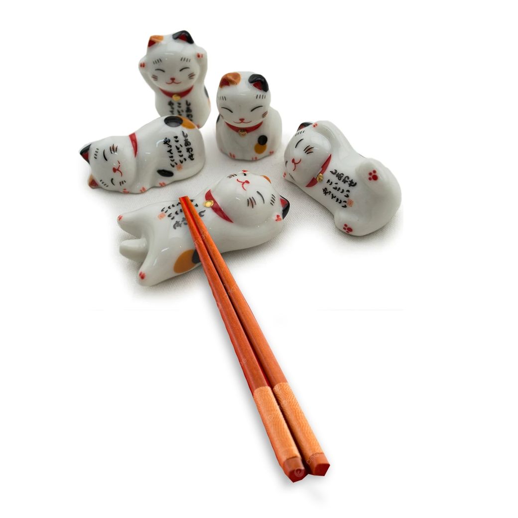HAPPY KITTY CHOPSTICKS HOLDERS