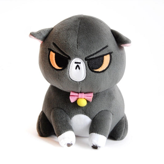 ANGRY CAT PLUSH: GRAY AND WHITE TUX