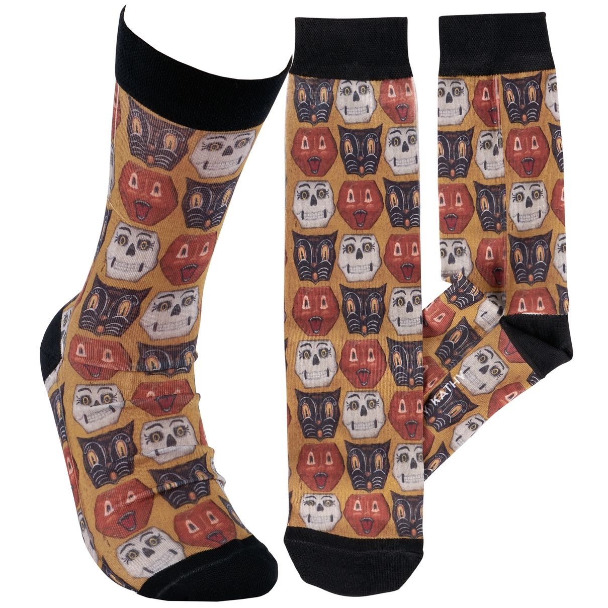VINTAGE HALLOWEEN FACES SOCKS