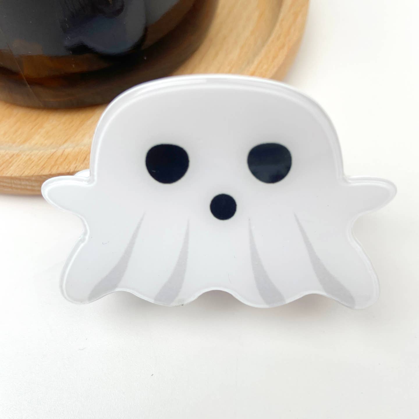 SMALL SPOOKED GHOST HAIR CLAW CLIP