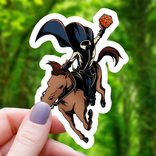 POLYHEDRAL HEADLESS HORSEMAN STICKER