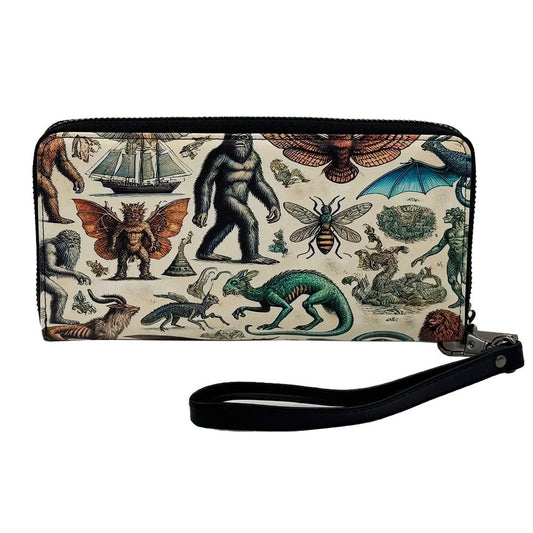 CRYPTIDS AND MYTHOLOGICAL CREATURES CLUTCH HANDBAG