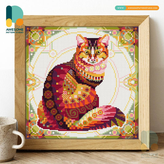 MANDALA CAT DIY DIAMOND PAINTING KIT