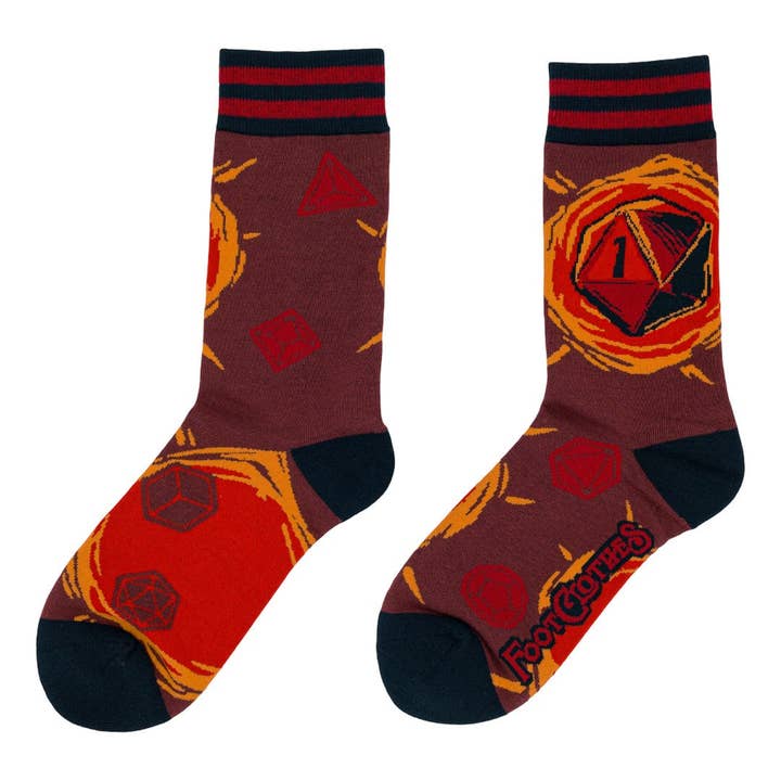 DICE OF DESTINY CREW SOCKS BY FOOTCLOTHES