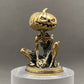 MINIATURE BRASS PUMPKIN GHOST