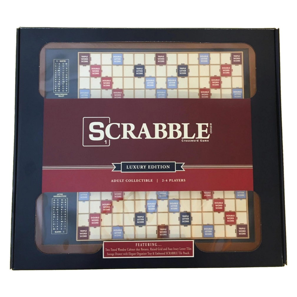 SCRABBLE LUXURY TROPHY EDITION W/ ROTATING BOARD