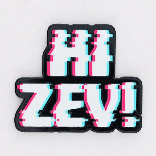 DUNGEON CRAWLER CARL HI ZEV! GLITCH ENAMEL PIN