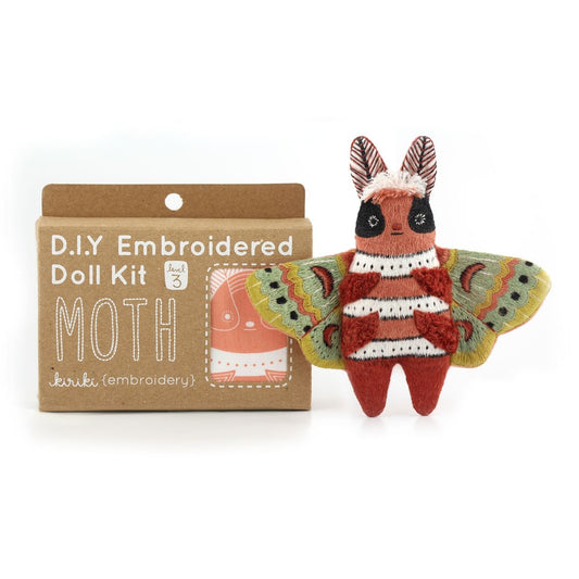 D.I.Y. MOTH EMBROIDERED DOLL KIT
