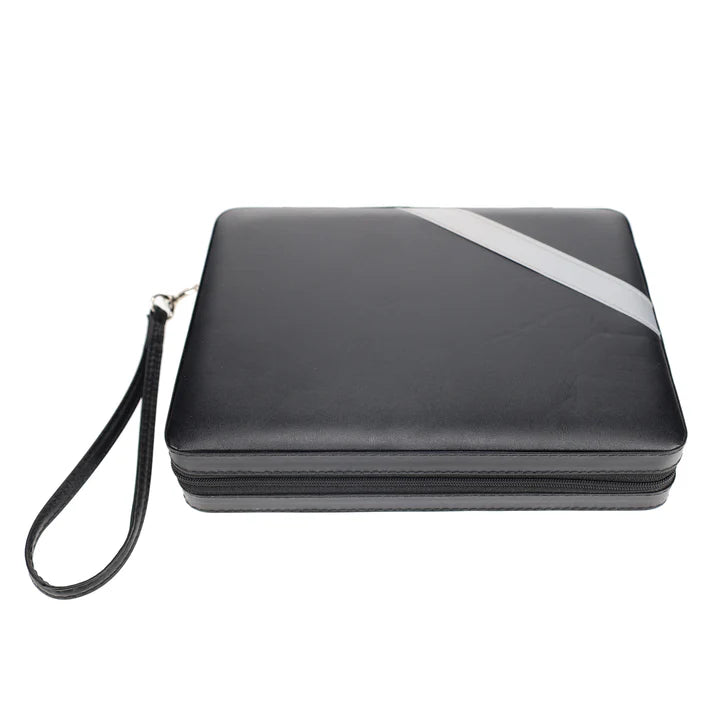 MAGNETIC BACKGAMMON WITH LEATHERETTE CASE AND CARRYING STRAP - TRAVEL SIZE