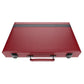 BURGUNDY & BLACK LEATHERETTE BACKGAMMON SET