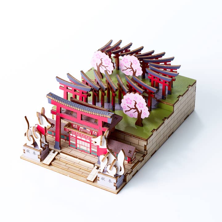 WA-GU-MI FUSHIMI INARI 3D WOODEN PUZZLE KIT