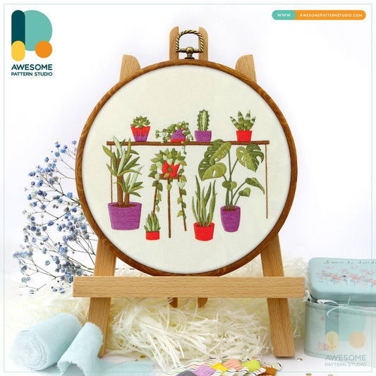 HOUSE PLANTS CROSS STITCH KIT