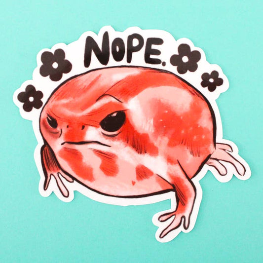 NOPE TOAD STICKER