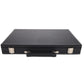 ELEGANT BLACK LEATHERETTE BACKGAMMON 14.75" X 9.75"