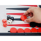 BACKGAMMON 21" TOURNAMENT, BLACK TRAVEL ATTACHE