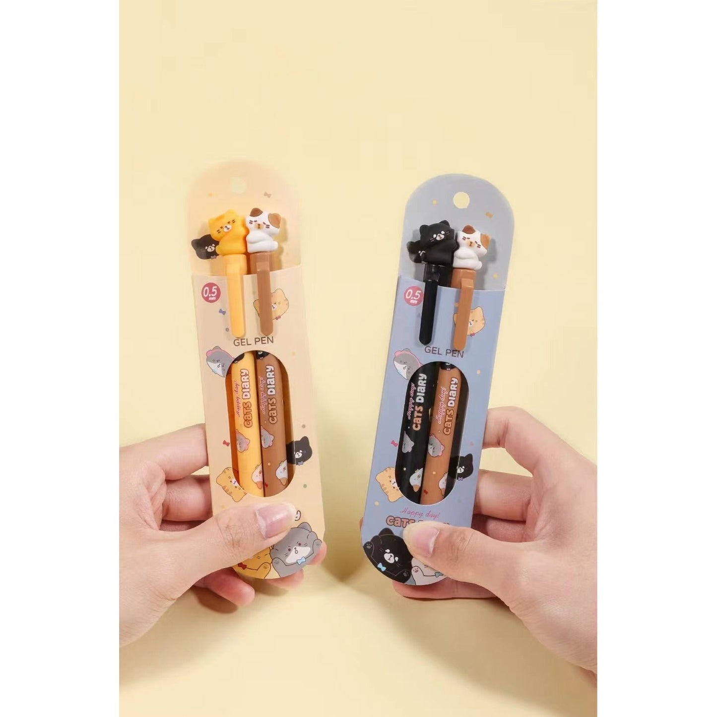 CATS DIARY DOUBLE PACK GEL PEN