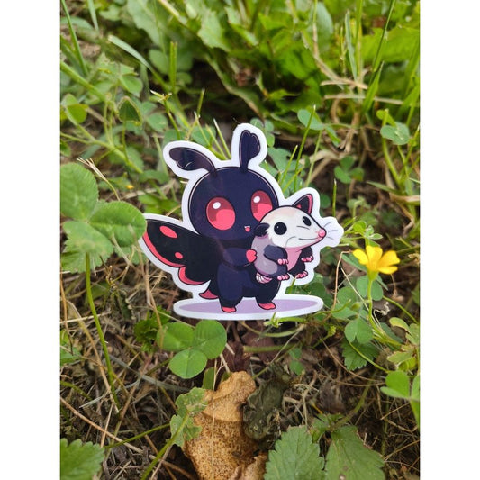 MOTHMAN AND OPOSSUM PAL STICKER