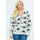CRYSTAL CAT ZIP HOODIE