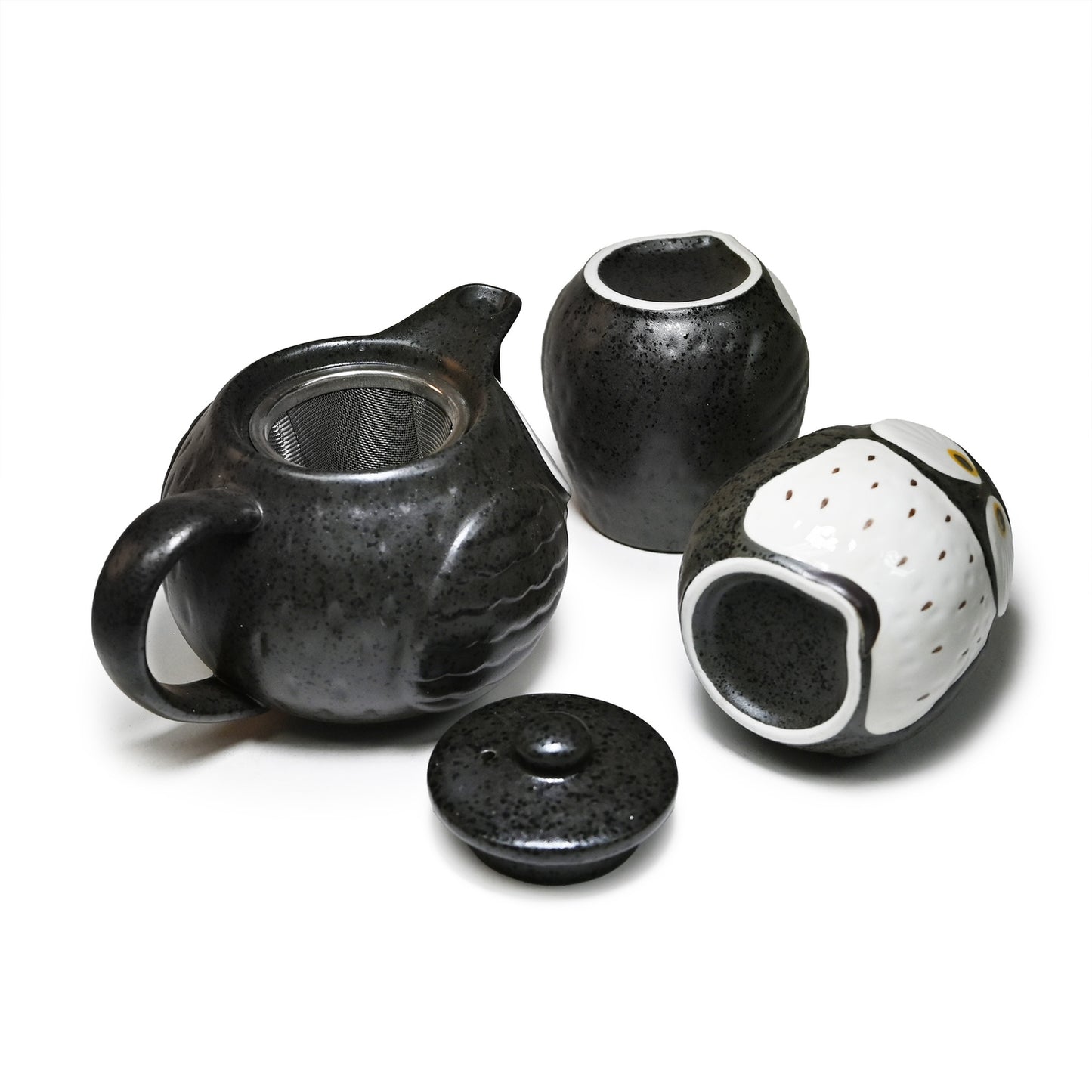 OWL AND OWLETS TEA SET (TEAPOT AND TWO TEACUPS)