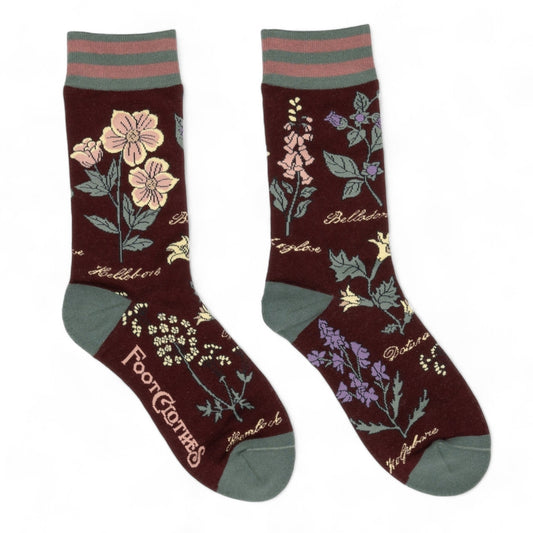 BANEFUL BOTANY CREW SOCKS BY FOOTCLOTHES