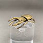 MINIATURE BRASS THREE HORNED BEETLE