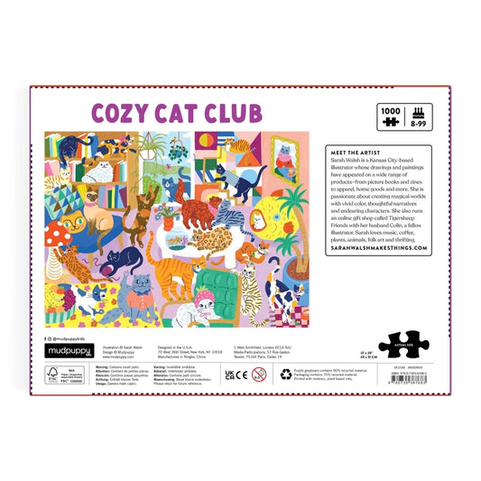 COZY CAT CLUB 1000 PIECE JIGSAW PUZZLE