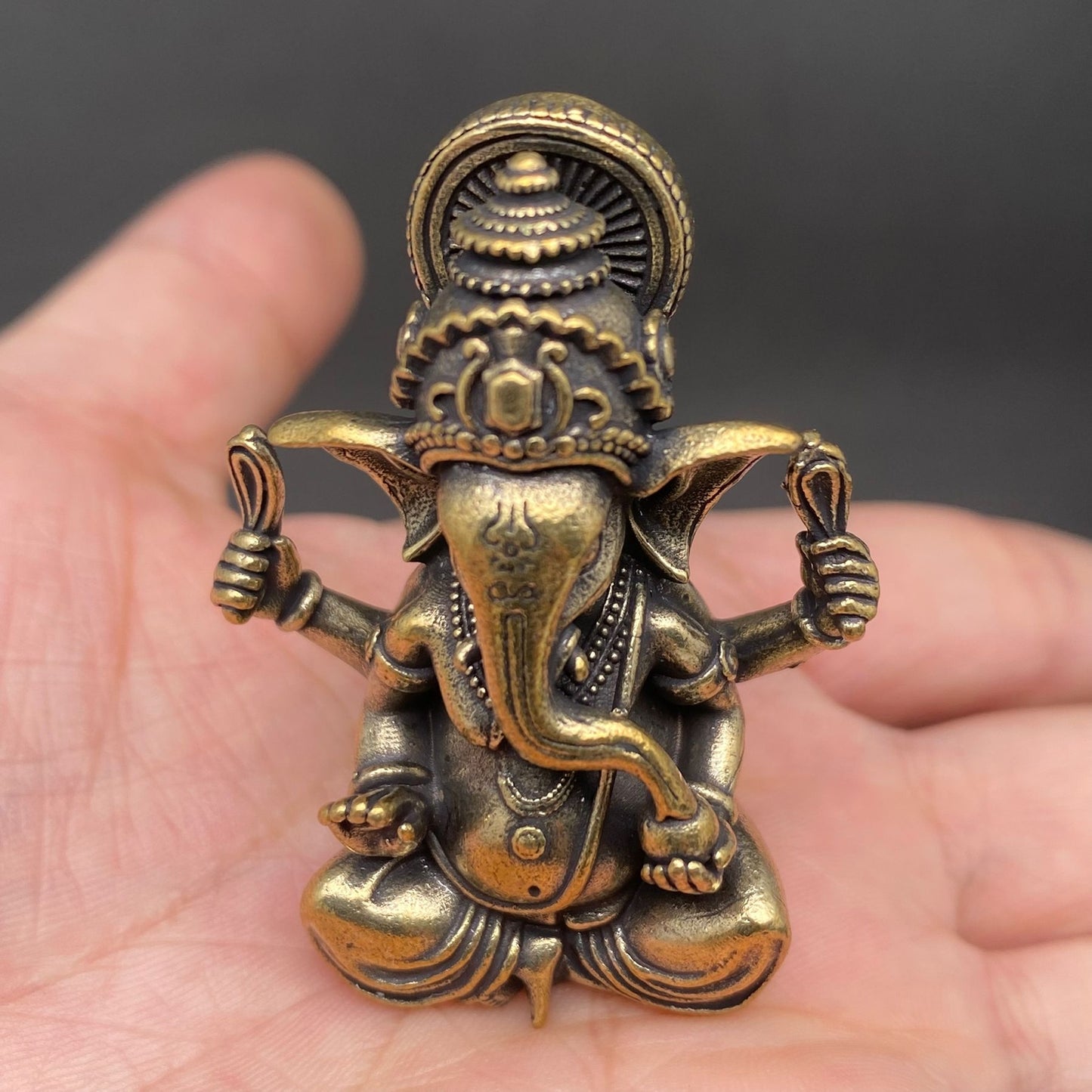 MINIATURE BRASS GANESHA
