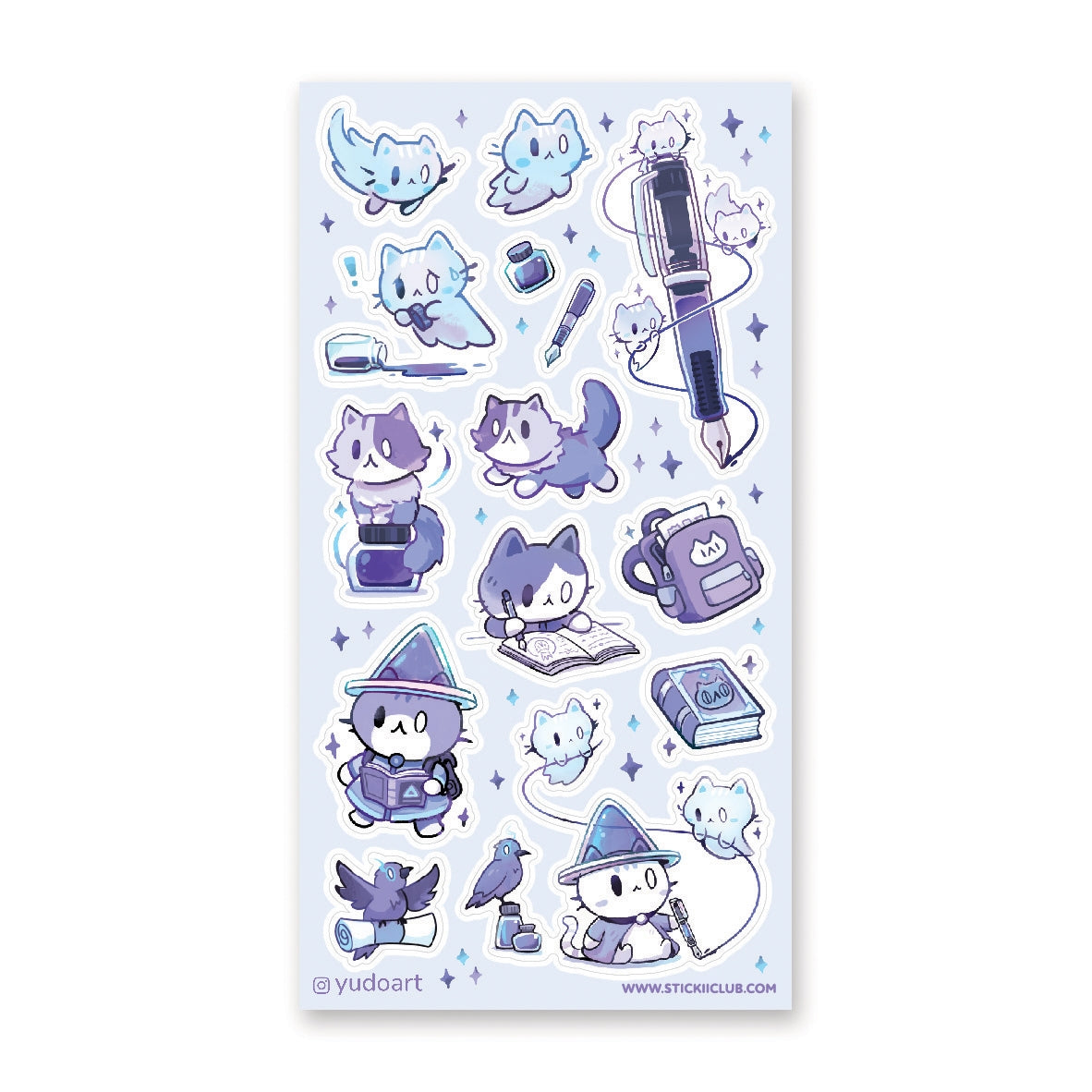MAGIC INK CATS STICKER SHEET