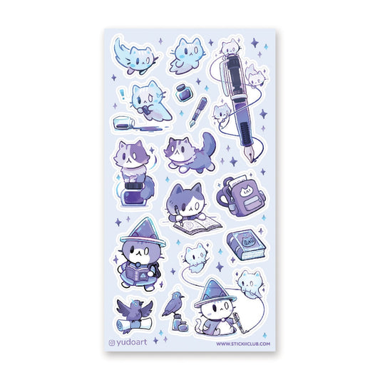 MAGIC INK CATS STICKER SHEET
