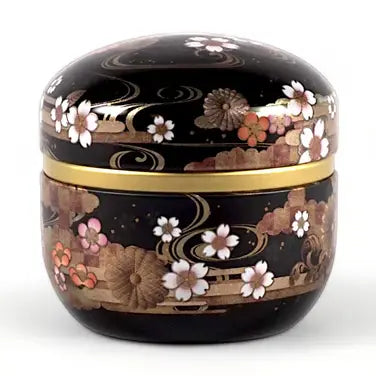 FLORAL TEA LEAVES CONTAINER 3.5 FL OZ