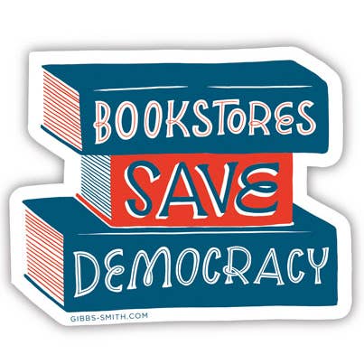 BOOKSTORES SAVE DEMOCRACY STICKER