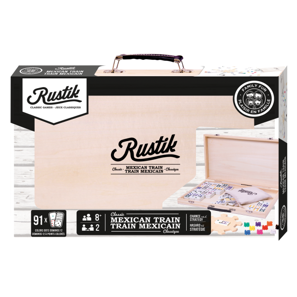 RUSTIK DELUXE WOOD MEXICAN TRAIN DOMINOS