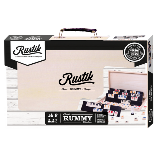 RUSTIK DELUXE RUMMY WOOD CASE