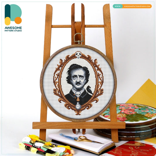 EDGAR ALLAN POE CROSS STITCH KIT