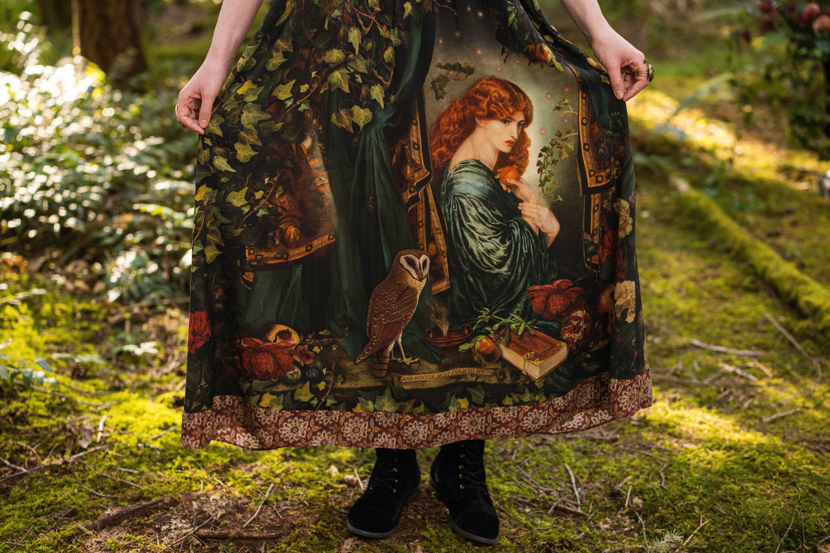 SOLSTICE BOHÉME LONG MAXI SLIP DRESS W/ PERSEPHONE AND MOON BY MARKET OF STARS