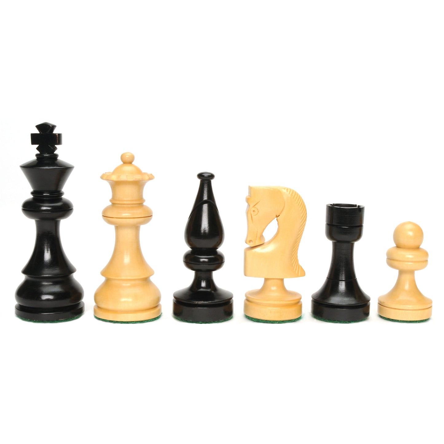 Russian Style Chess & Checkers Game Set – Weighted Chessmen & Black Stained Wood Board with Storage Drawers 15 in.