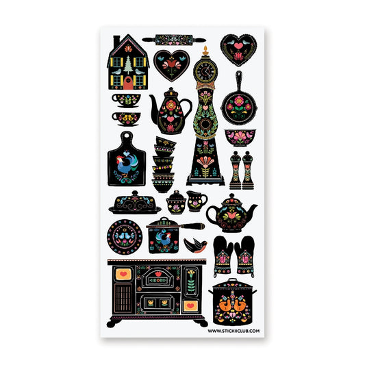 FOLK KITCHEN STICKER SHEET