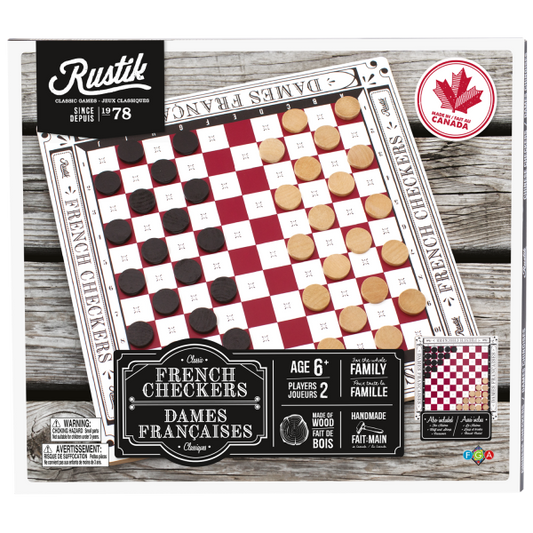 RUSTIK 4-IN-1 FRENCH CHECKERS