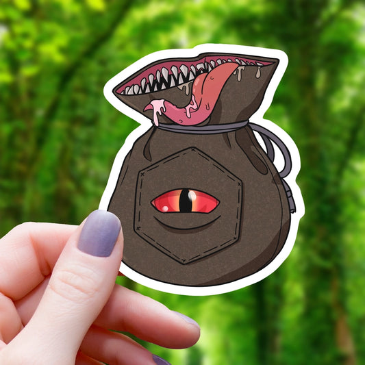 MIMIC MONSTER DICE BAG STICKER