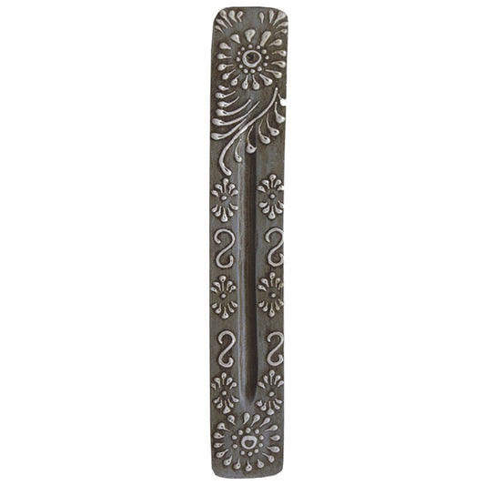GREY HENNA WOODEN INCENSE HOLDER
