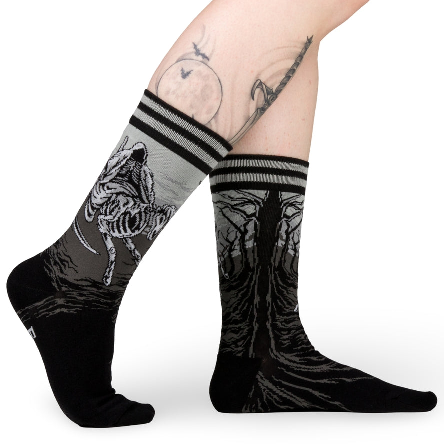 DEATH RIDES A PALE HORSE CREW SOCKS BY FOOTCLOTHES