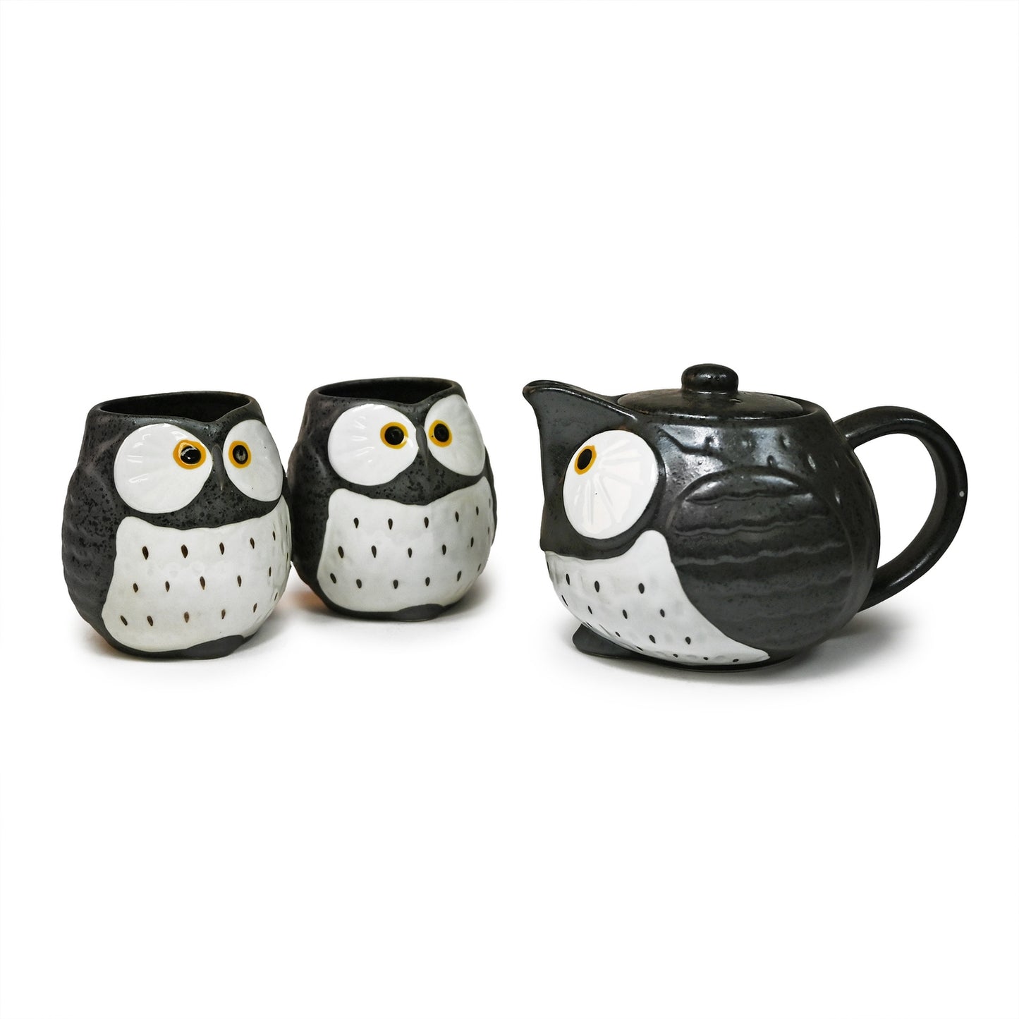 OWL AND OWLETS TEA SET (TEAPOT AND TWO TEACUPS)