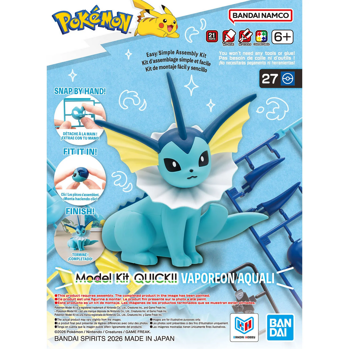 POKEMON MODEL KIT: VAPOREON