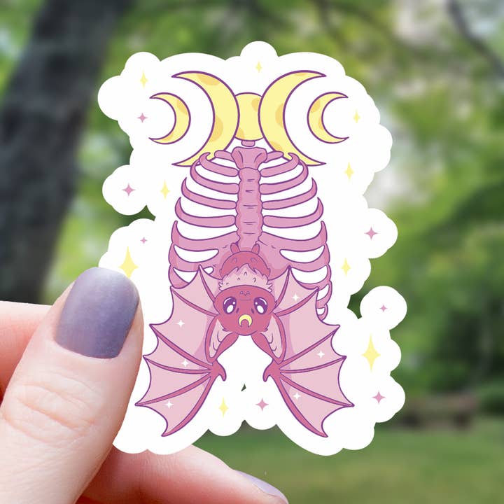 PASTEL BAT RIB CAGE STICKER